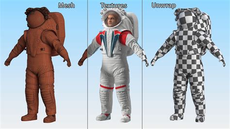 Astronauta En Traje Espacial Futurista Con Piel En Pose A Modelo D