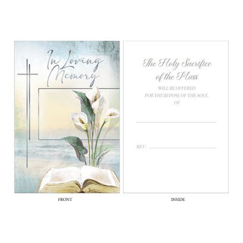 Mass Intention Card In Loving Memory Flowers Online Christian Supplies Shop