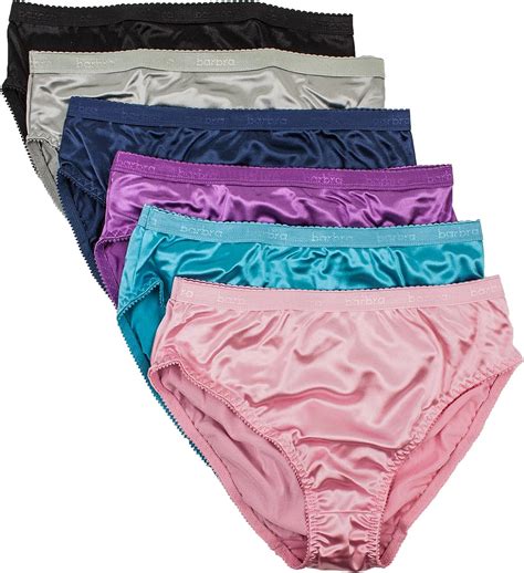 Barbra 6 Pack Womens Satin Full Coverage Bikini Panties X Large