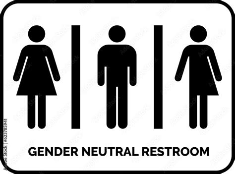 Gender Neutral Restroom Sign All Gender Restroom Sign Stock Vector Adobe Stock