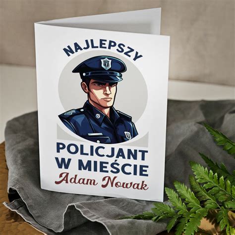 Najlepszy policjant kartka z życzeniami MyGiftDna pl