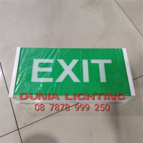 Jual LAMPU EMERGENCY EXIT SIGN OUTBOW EXIT SIGN TEMPEL PLAFON