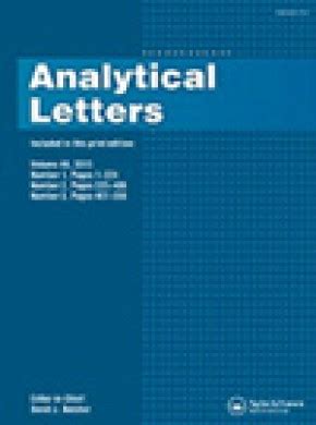 Analytical Letters ANAL LETT 学术之家