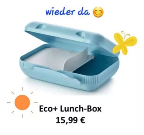 Tupperware To Go Eco Lunch Box Blau Mit Trennung Brotbox Sandwich Dose