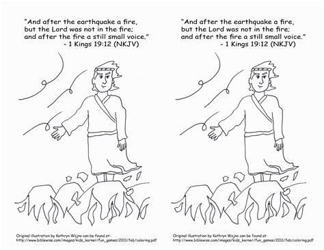 Elijah Burning Altar Coloring Pages - Coloring Home