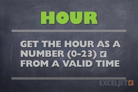 How To Use The Excel Hour Function