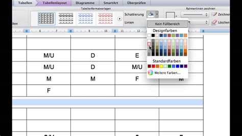 Kurs Microsoft Word 2011 Mac 062 Tabellen Formatieren YouTube
