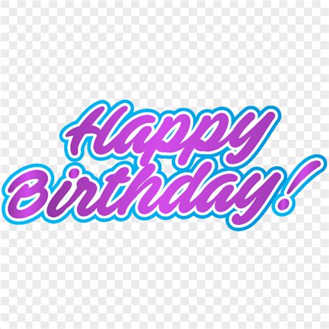 HD Black Happy Birthday Calligraphy Text Words PNG Citypng