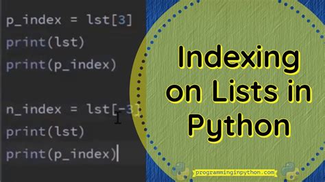 Indexing On Python List Python List Python Data Structures Part