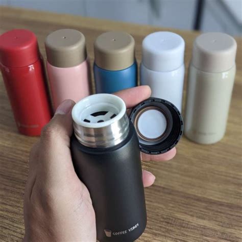 Jual Termos Kecil Mini Ml Bisa Dikantongi Ada Saringannya Hot Dan Cold Putih Di Seller