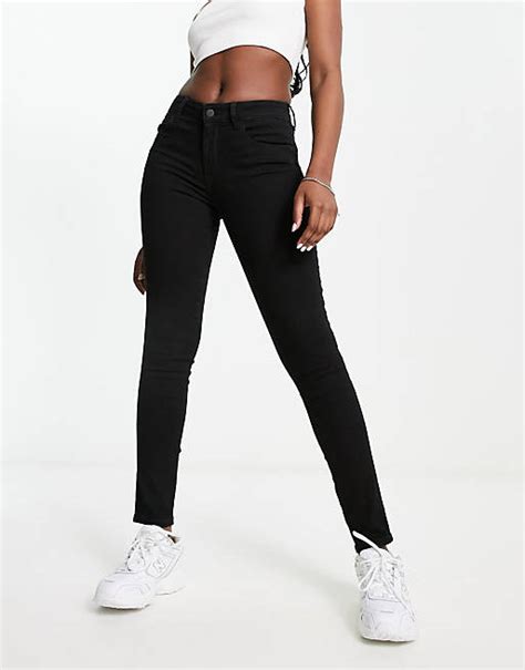 Wrangler Skinny Jeans In Perfect Black Asos