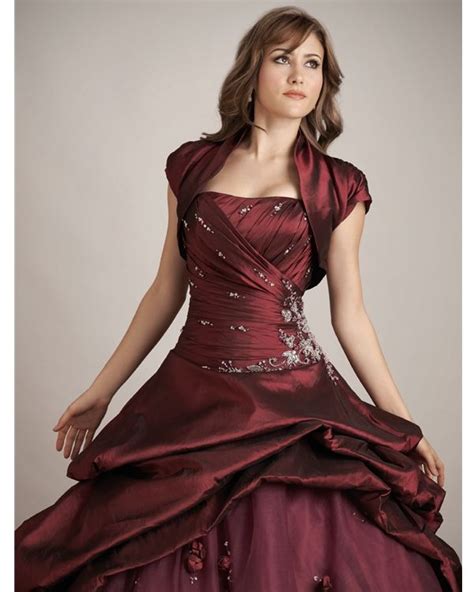 Wine Color Stripless Quinceanera Dresses Cheap Online Burgundy Prom