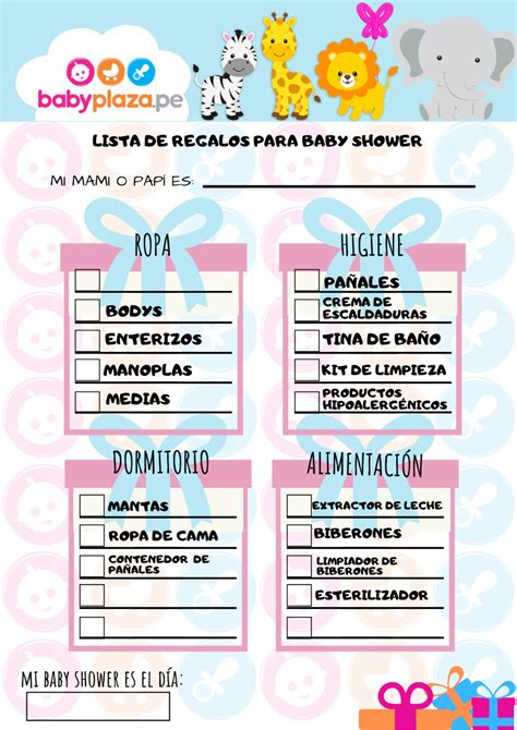 Ejemplo Lista De Regalos Para Baby Shower At Nathalie Dover Blog