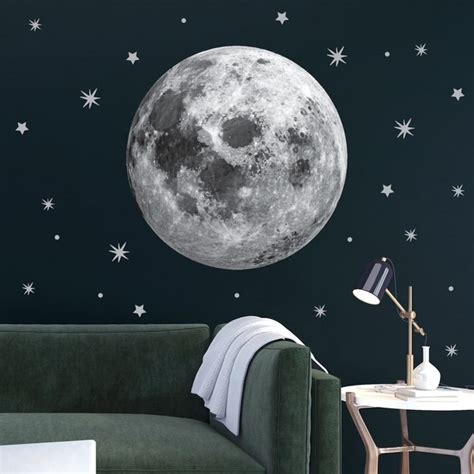 Moon Wall Decal Etsy