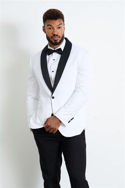 Suitor White Tuxedo With Black Lapels Buy Suits And Tuxedos Suitor