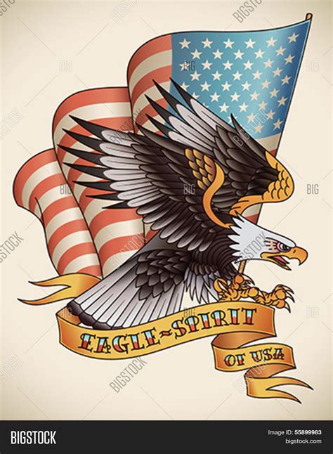 American Eagle Flag Tattoo