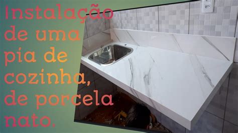 Como Instalar Uma Pia De Cozinha Feita De Porcelanato Youtube