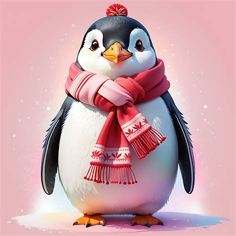 Download Ai Generated Penguin Christmas Royalty Free Stock