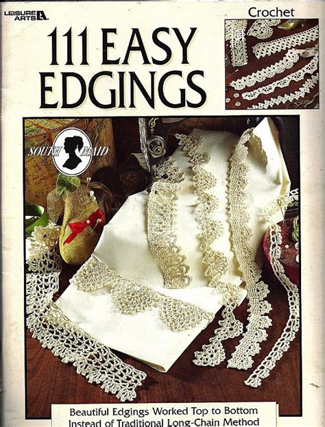 111 Easy Edgings Thread Crochet Pattern Book Leisure Arts Etsy