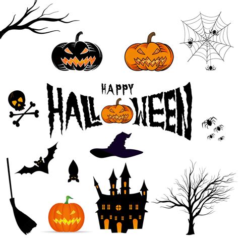 set of illustration halloween party 8028072 Vector Art at Vecteezy