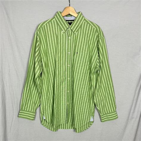 Tommy Hilfiger Men S Green Shirt Depop