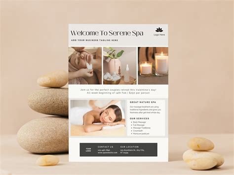 Diy Massage Spa Beauty Flyer Templates Design Editable Etsy