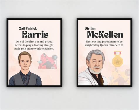 Lgbtq Leaders Set Of Posters Famous Lgbtq Pioneers Posters Pride