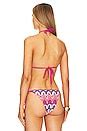 PatBO X Alessandra Ambrioso Crochet Triangle Bikini Top In Pink Multi