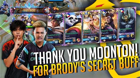 BRODY NEW SECRET BUFF THANK YOU MOONTON With KING KONG And ONIC PH