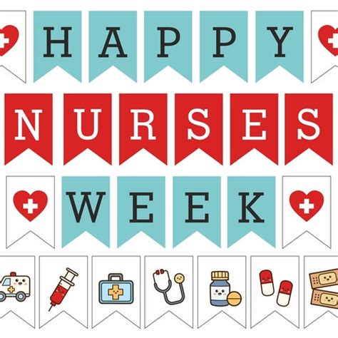 Nurses Week Banner Printable Nurse Banner Printable PDF Etsy