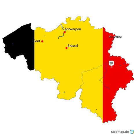 Stepmap Belgien Landkarte F R Belgien