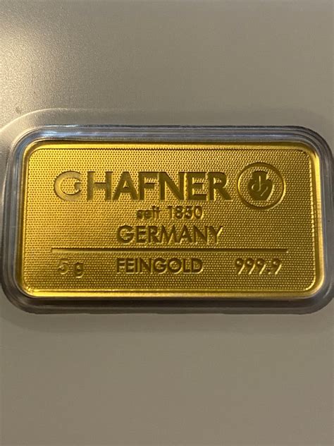 Gram Goud C Hafner Deutschland Goldbarren Im Blister