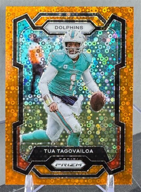 Tua Tagovailoa 190 2023 Prizm Orange Disco Parallel Miami Dolphins EBay