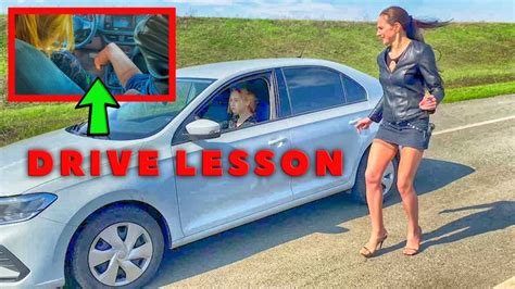 Vika Instructor Lena Driving Lesson Realvideo 1080 42 Min Pedal Pumping Revving Russian Girls