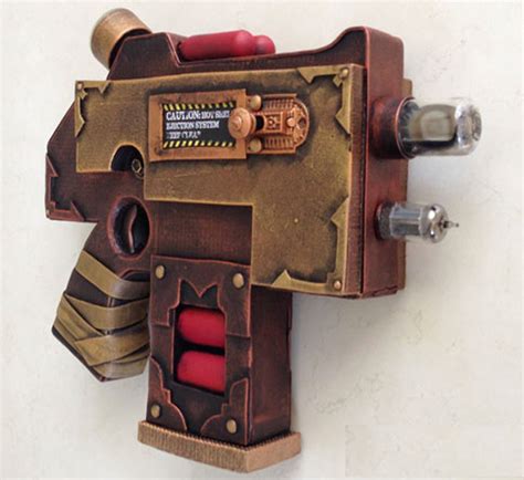 Warhammer 40k Inspired Steampunk Bolter Tesla Pistol Board Game Gran