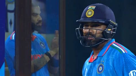 Virat Kohli Waiting Rohit Sharma Century On Rohit Sharma Century