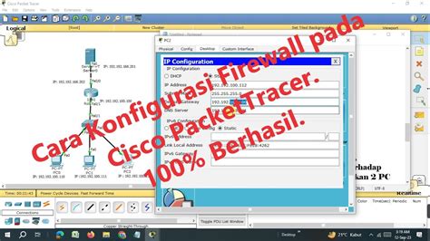 Cara Konfigurasi Firewall Di Cisco Packet Tracer 100 Berhasil YouTube