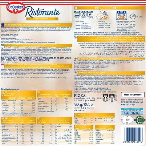 Dr Oetker Ristorante Pizza Funghi 365g Woolworths