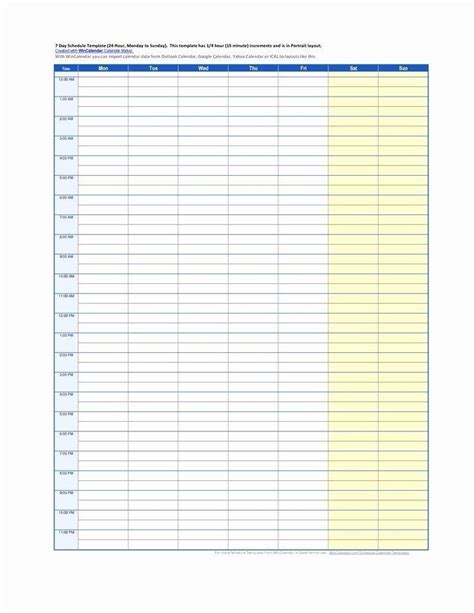 15 Minute Time Sheet Printable Example Calendar Printable