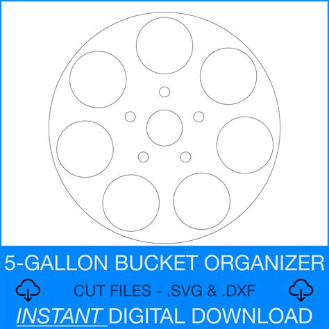 5 Gallon Bucket Organizer Cnc Project Svg Files For Instant Download Svg File For Cnc Machines