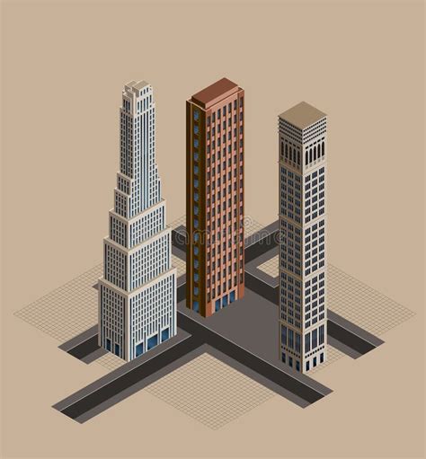 Edificios Isom Tricos Vector Ilustraci N Del Vector Ilustraci N De