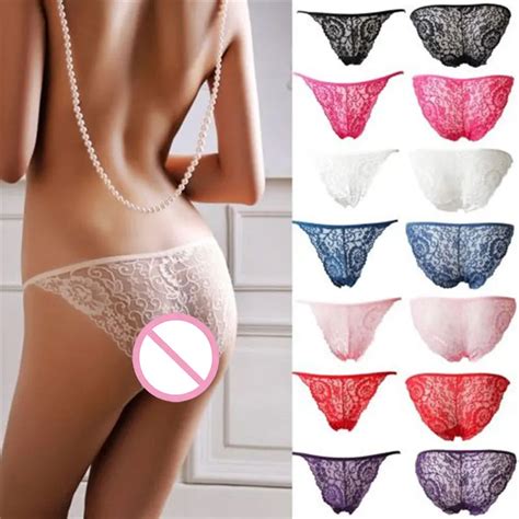 Sexy Lace Exotic Women Panties Women S Low Waist Cotton Briefs Underwear G Strings Thongs