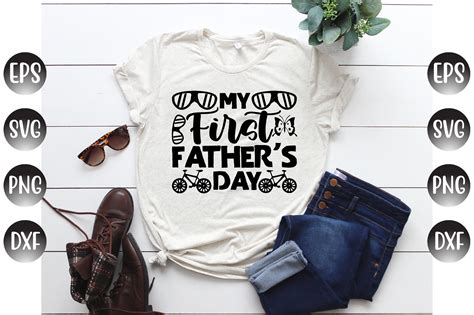 Fathers Day My First Fathers Day Graphic By Design Store Bd Net