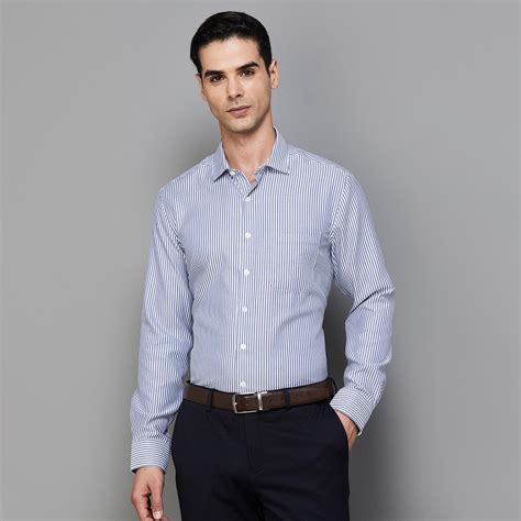 Buy Louis Philippe Men Striped Regular Fit Formal Shirt From Louis