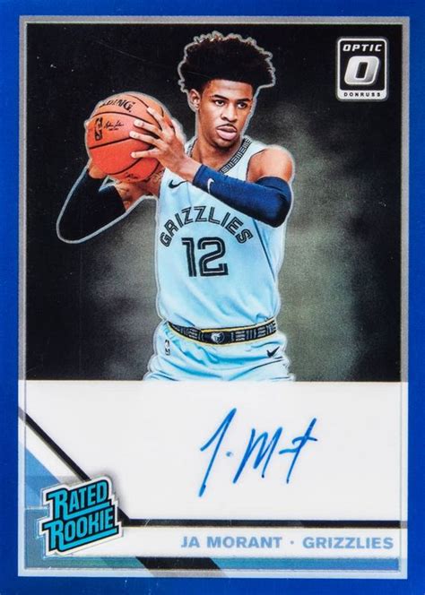 Ja Morant 2019 Optic Rated Rookie Signatures Blue 168 Price Guide