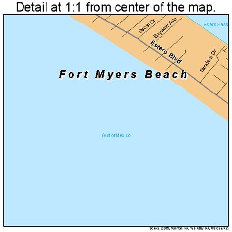 Fort Myers Beach Florida Street Map 1224150