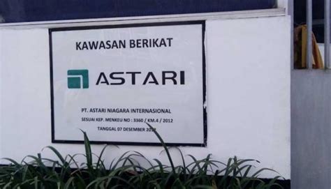 Loker Tangerang PT Astari Niagara Internasional Lowongan Kerja 2024