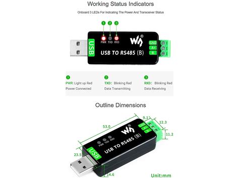 Usb To Rs485 Converter With Ch343g Bidirectional Adapter 99tech