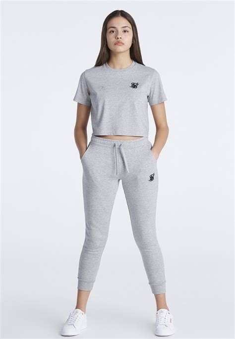 Siksilk Jogginghose Grey Marl Grau Zalando De