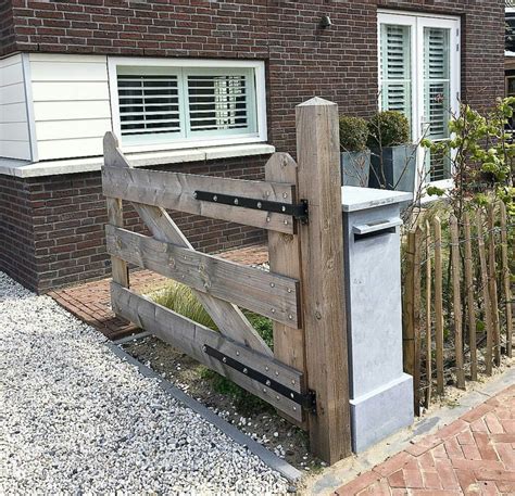 Hek Voortuin Moderne Poort Zwevende Poort Strakke Tuinpoort